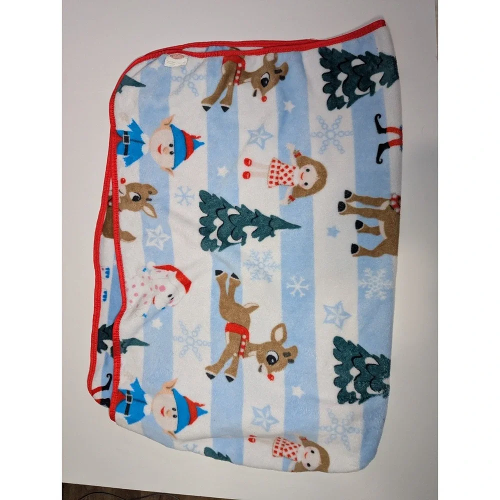 Rudolph plush baby toddler‎ child throw blanket Dolly Spot Elephant Hermey blue